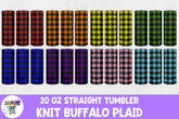 Buffalo Plaid Sweater Knit Sublimation Tumbler Wrap Bundle